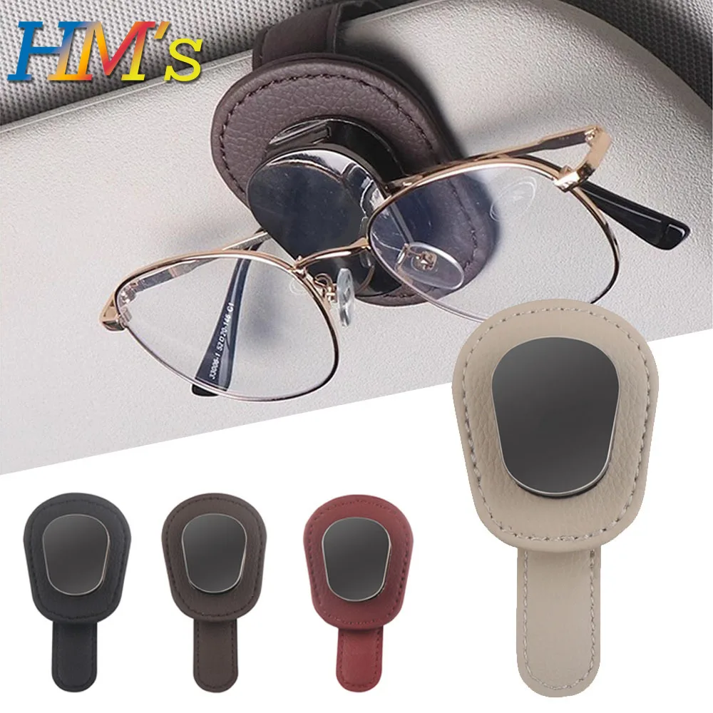 

Car Eyeglass Auto Interior Accessories Storage Clip Sun Visor Sunglasses Holder Super Fiber Leather For Car Eyeglass Holder