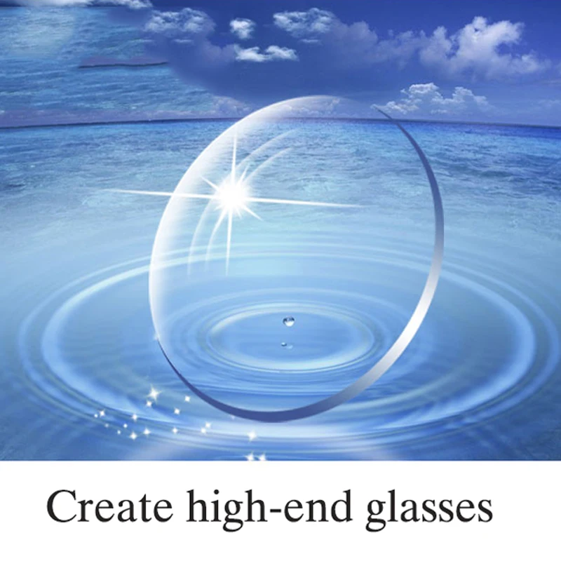 HD prescription eyeglass lenses, refractive index ranging from 1.56 to 1.74, reading glasses