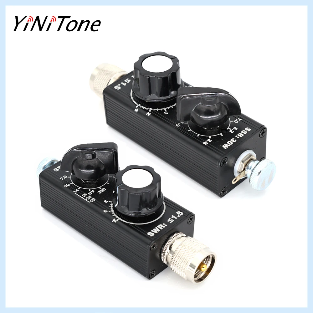 هوائي عالمي HF/VHF/UHF 1.8-470 ميجا هرتز - طاقة 30 وات، مقبض SWR قابل للتعديل، يتضمن 3 محولات للراديو