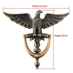 1pcs Zinc Alloy Antique  European Style Eagle Head Door Knocker Door Knockers Home Decor Ring Furniture Handle Hardware