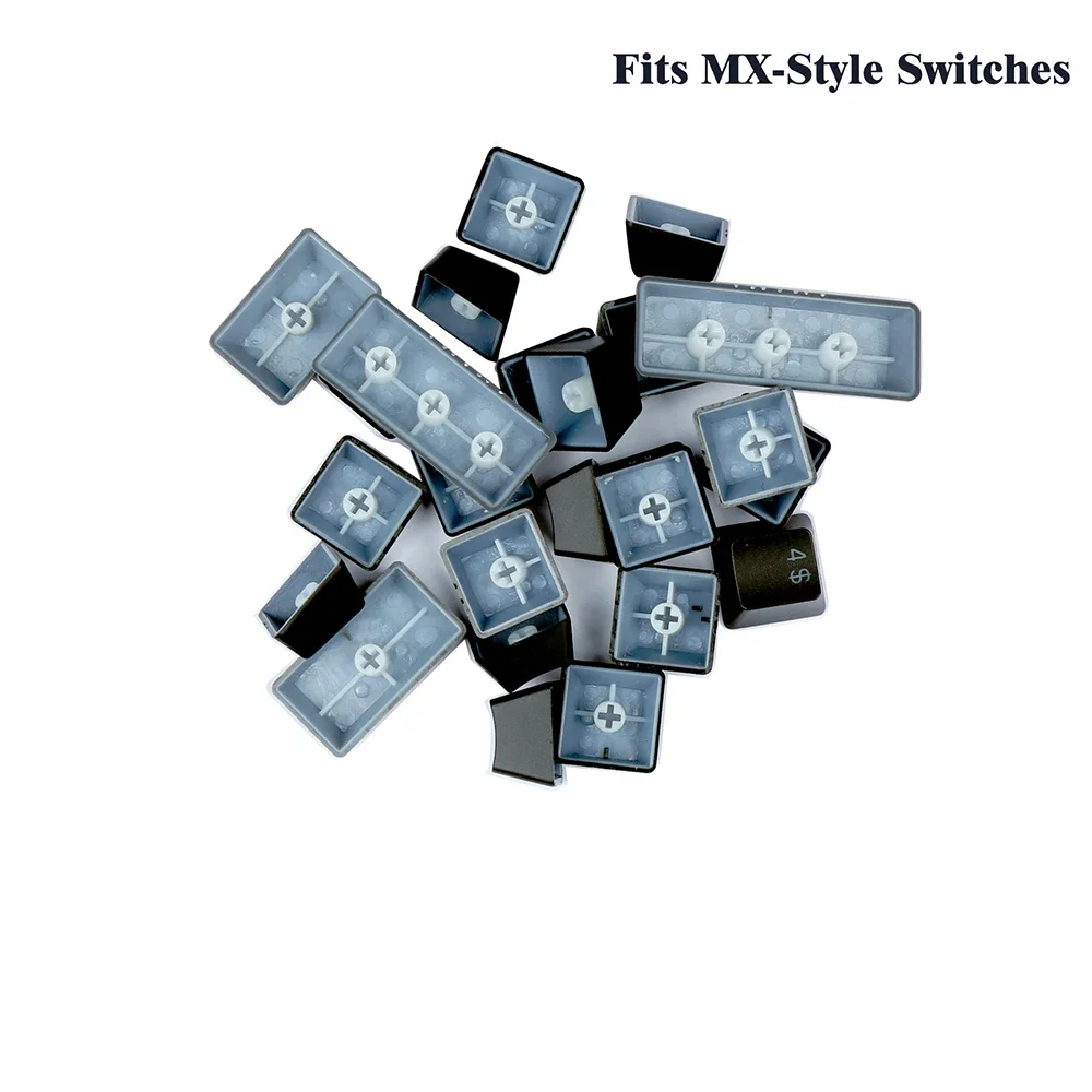 Keycaps PBT Doubleshot OEM-profiel Cherry MX Keycap Set US Layout Key Caps voor 61/87 TKL/104 MX-schakelaars Mechanische toetsenborden