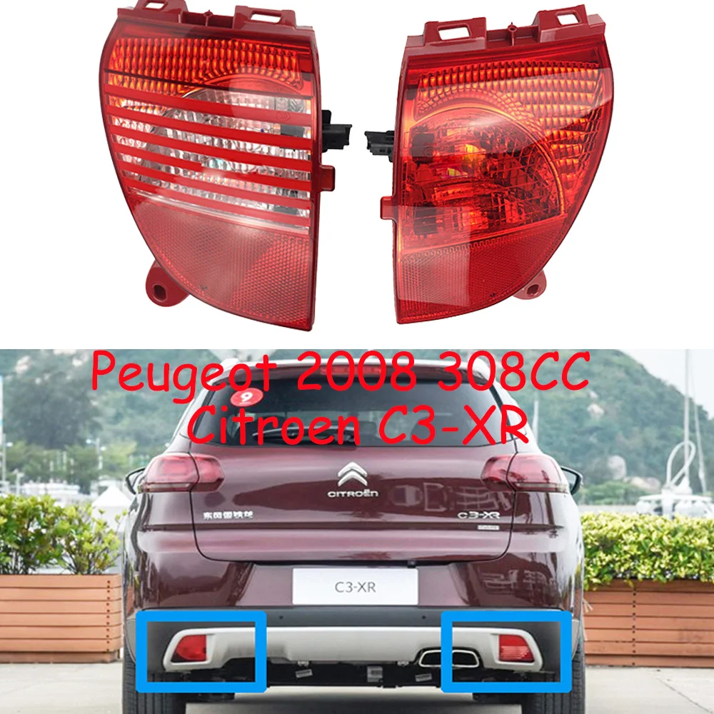 1pcs car accessories bumper tail light for Peugeot 2008 rear light citroen C3-XR taillight Reflector for Peugeot 308CC fog lamp