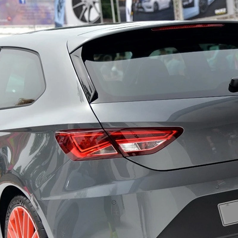 2PCS ABS Auto Stamm Trim Lip Spoiler Hinten Dach Flügel Seite Rand Schwanz Klappe Für Seat Leon 5F FR Mk3 MK3.5 Außen Teile