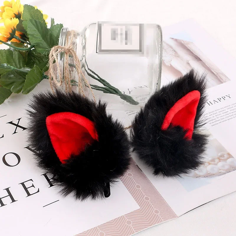 

Hot Sale Women Girls Fashion Fox Plush Cat Ears Hair Clip Headwear Soft Birthday Anime Cosplay Costume Halloween Christmas