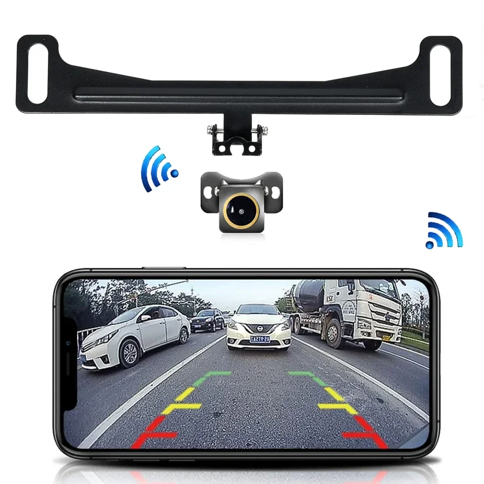 WLAN Kabellose Auto-Rückfahrkamera 5G HD Auto-Kennzeichen Rück-/Frontansicht Rückfahrkamera für iPhone iPad Android Smartphones – Detail 3