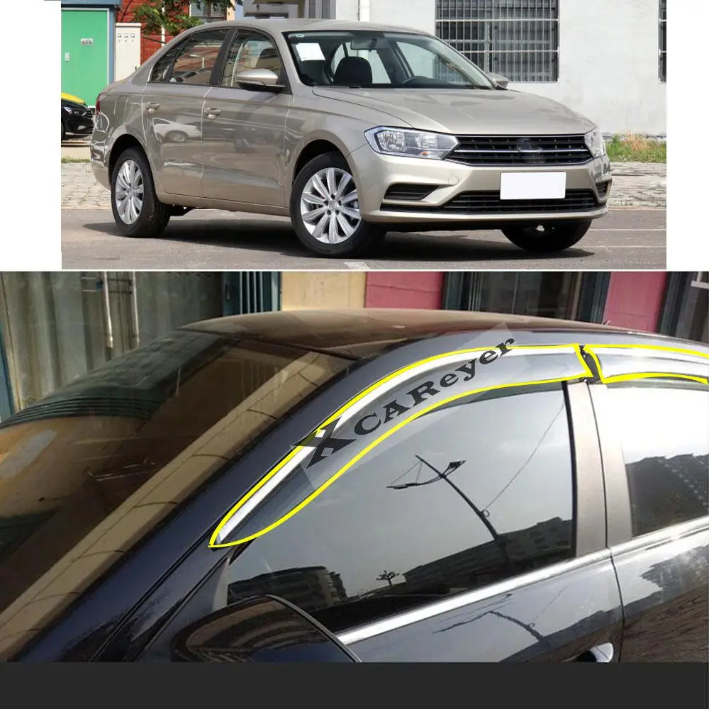 

Car Body Styling Sticker Plastic Window Glass Wind Visor Rain/Sun Guard Vent Parts For VW Volkswagen Bora PLUS 2019 2020 2021