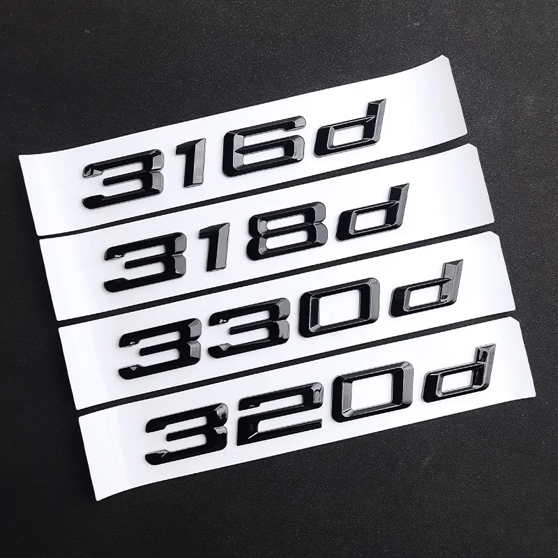 

3D ABS Black Car Rear Trunk Letters Stickers For BMW E46 E36 G20 E90 F30 E92 316d 318d 320d 325d 330d Emblem Logo Accessories