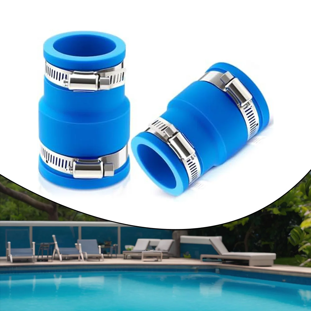 

2 Pcs Pool Vacuum Hose Adapters Leak Proof Connector for Clean Water Hose and Skimmer Connections Rubber Material