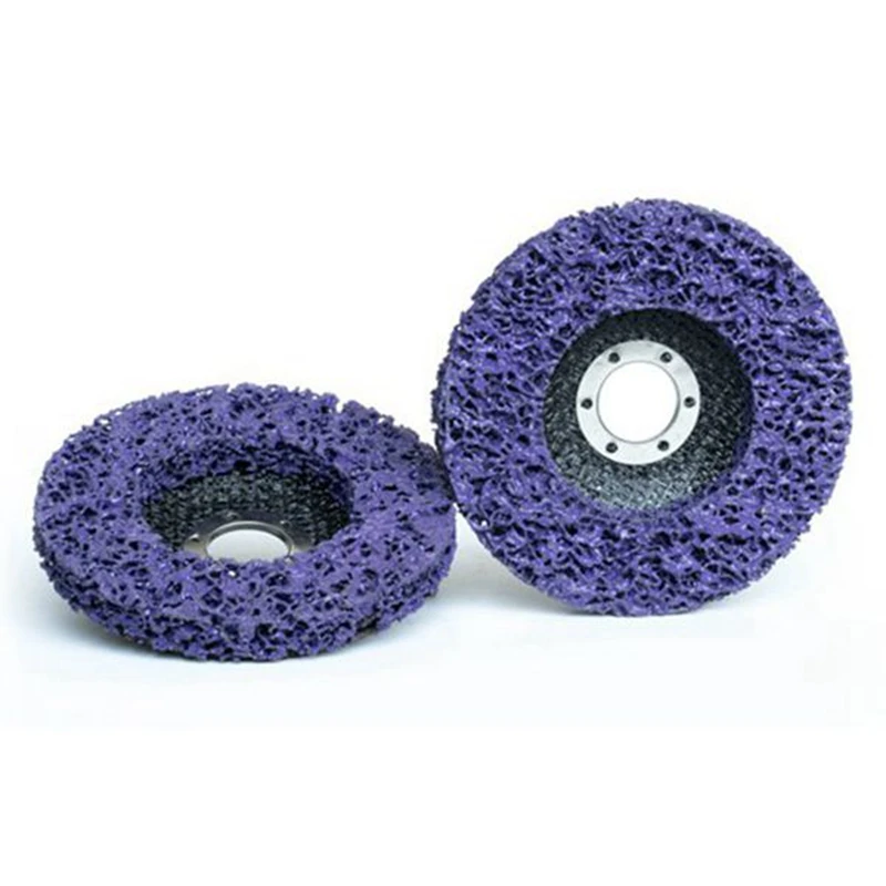 【Popular】125Mm 5Pcs Disc Abrasive Wheel For Cleaning And Removing Paint And Rust (Purple)