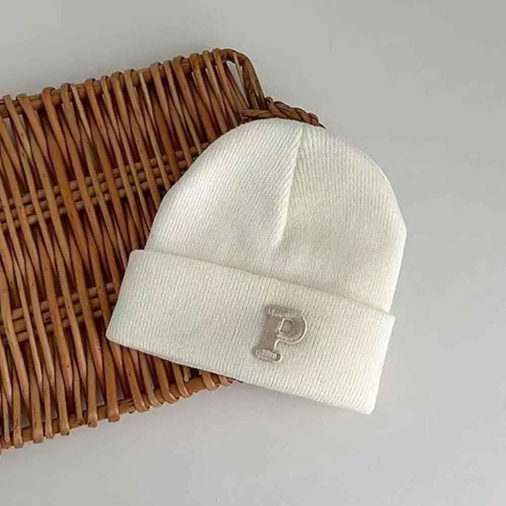 

Cute Soft Beanies Hat Warm Ear Protection Infant Knitted Cap Letter Windproof Skullies Cap Outdoors