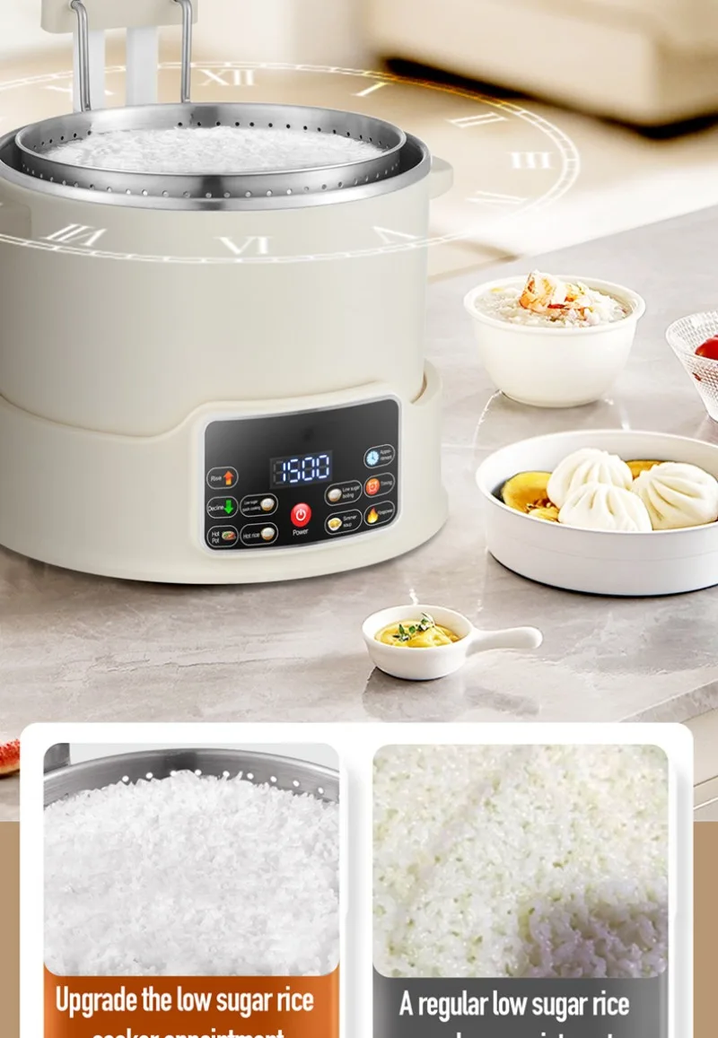 Rice soup is automatically separated and drained, rice pot, rice cooker lifting,  health pot, household use