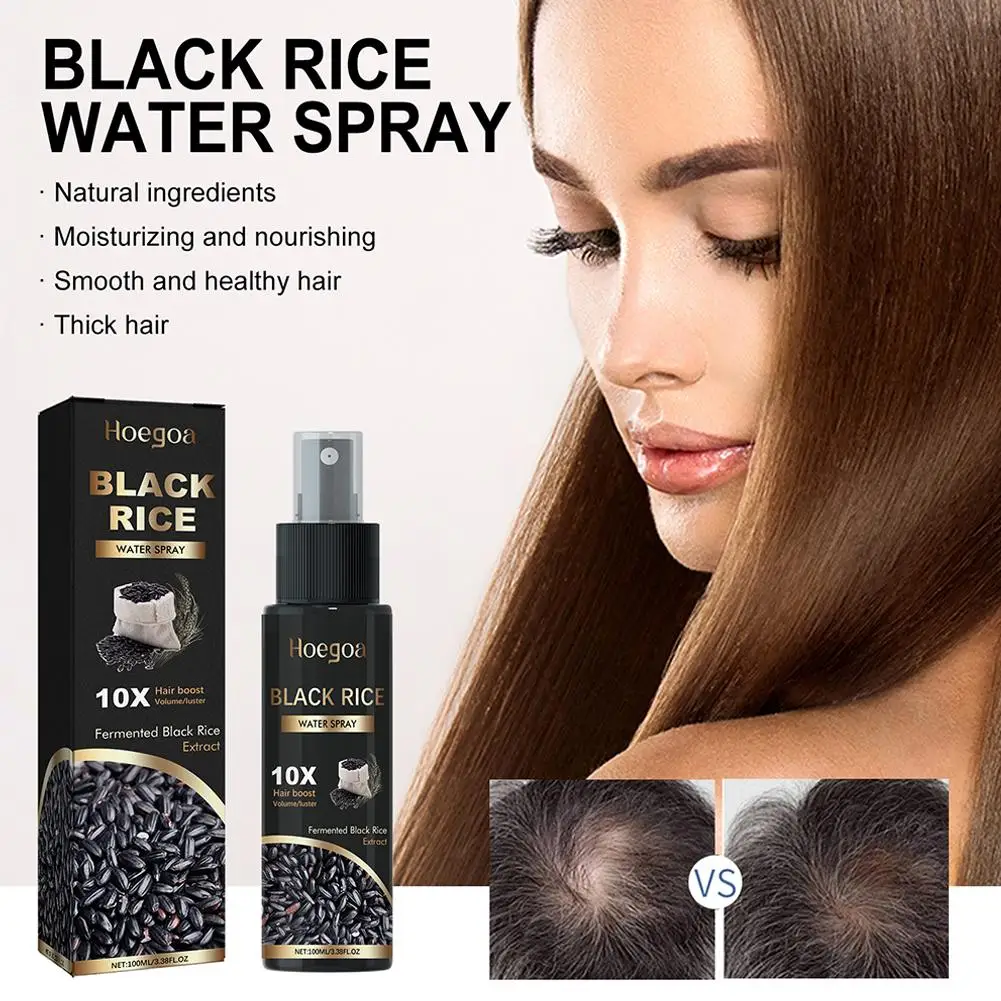 100ml Rice Water Hair Mist Essence Hair Moisturizing Spray Anti-Hair Rice Black Essence Hair Spray Care Care Product Water Y1Q2