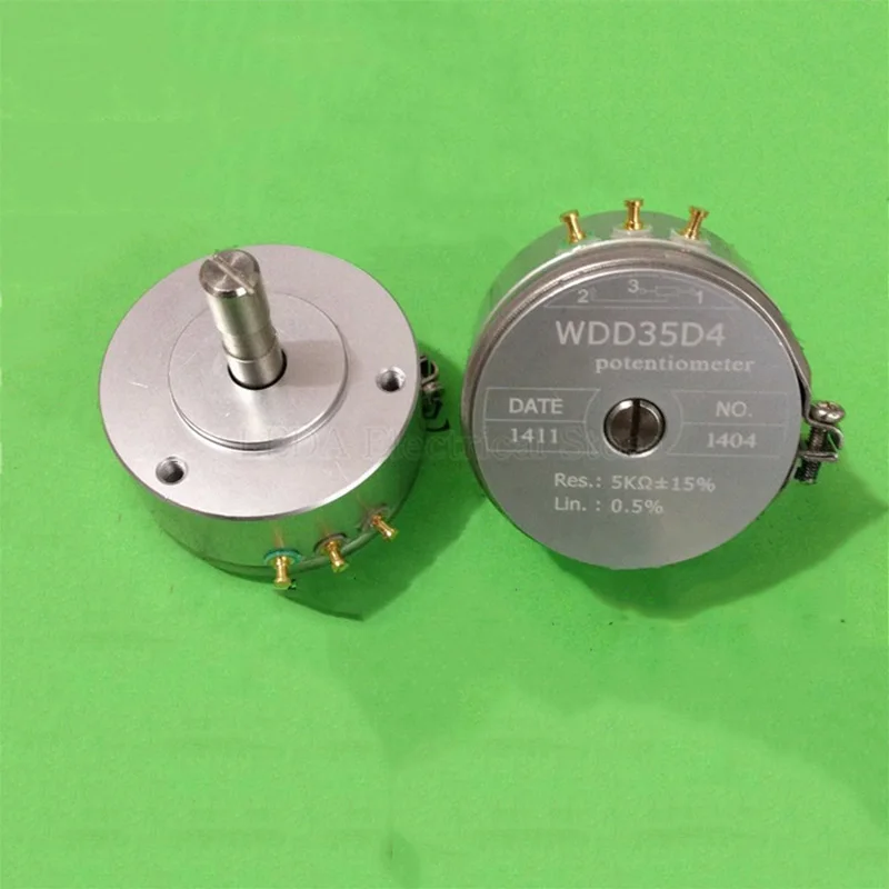 

1Pcs WDD35D-4 Precision Conductive Plastic Potentiometer 0.5% Angle Displacement Sensor 1K 2K 5K 10K WDD35D4