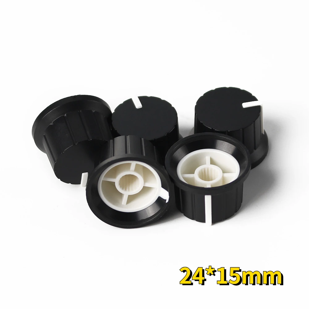 

10PCS 24x15mm Potentiometer Knob Cap Flower-axis Volume Control Knobs white for Encoder