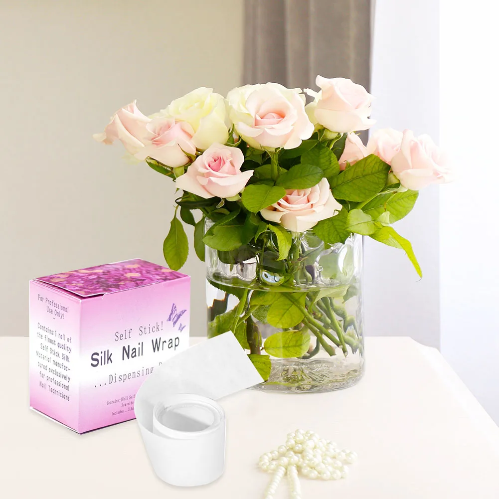 1m Fiberglass Silk Broken Nail Wrap Self  Self-adhesive Tape Strength Adhesive Manicure Repair Sticker Tool