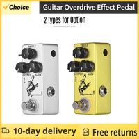 MOSKY Pedal de guitarra de caballo clásico dorado/plateado, Overdrive, efecto de guitarra, True Bypass, carcasa de Metal completa