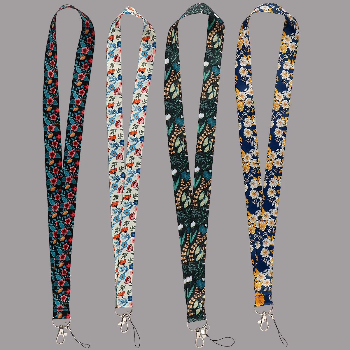 

Plant Flowers Lanyards for Keys Neck Strap Gym Lariat Cell Phone Straps Hanging Rope Keychain Jewelry Accessories Gifts