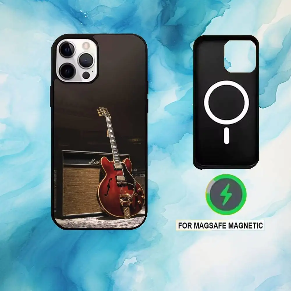 Gitarrenverstärker-Telefonhülle für iPhone17,16,15,14,13,12,11 Plus, Pro Max, magnetisches Magsafe-Wireless-Laden