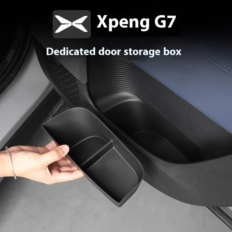 

Подходит для XPeng G7 2025 Xiaopeng G7, коробка для хранения дверей автомобиля, коврик для дверного слота, коробка для хранения, силиконовые аксессуары TPE