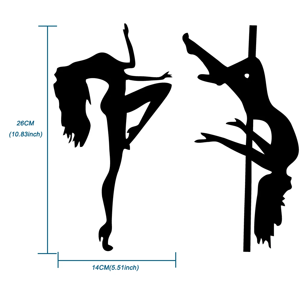 Sexy Pole Dance Girl Hot Woman Vinyl Stickers for Car Sexy Girl Funny Joking Waterproof Decal for Car Door Bumper Window Trunk