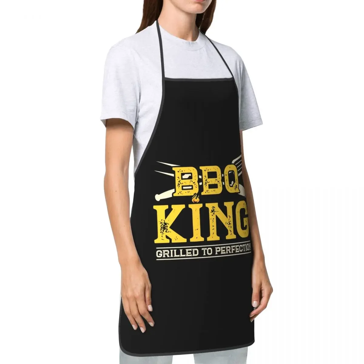 BBQ King مشوي إلى مآزر مثالية للرجال والنساء ، طاولة مطبخ مريلة للكبار ، طبخ المطبخ ، الخبز ، البستنة
