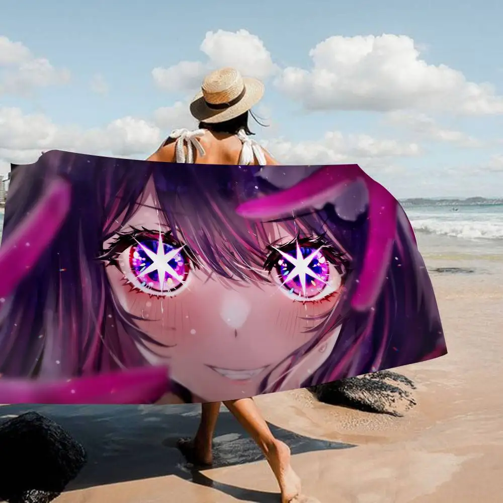 Kawaii Oshi no Ko Microfiber Beach Towel Absorbent Quick dry Soft Yoga Swimming Resort Mountain Climbing Towel