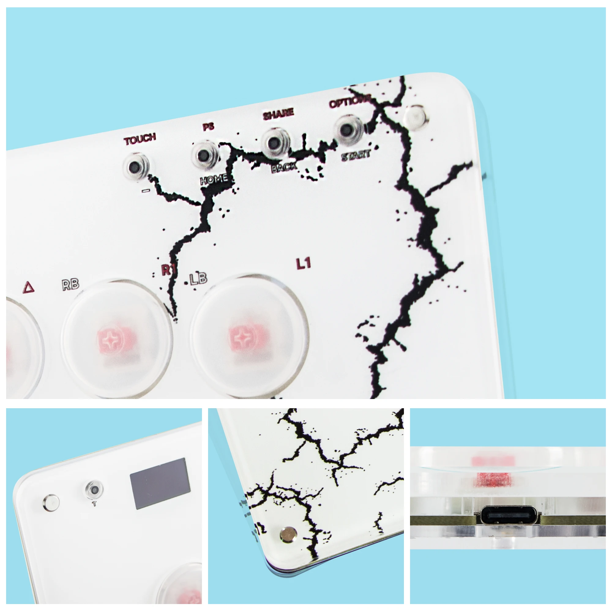 REMANK Hitbox تحكم PS5 Hitbox FightStick عصا التحكم Hitbox تحكم لوحة المفاتيح ممر عصا تحكم ل PS4/التبديل/الكمبيوتر #2