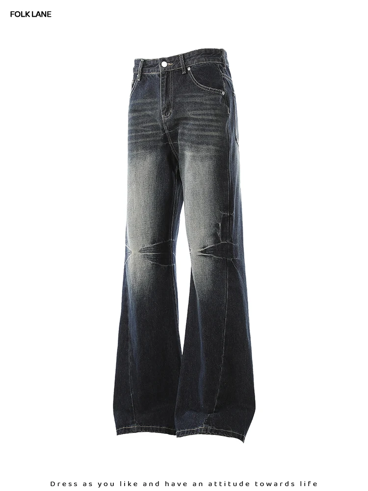 

Джинсы Waed в американском стиле ретро, мужские свободные прямые повседневные длинные брюки, женские модные молодежные брюки, весна-осень