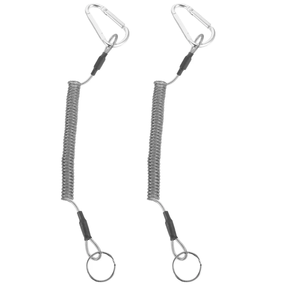 

2 Pcs Fishing Miss Rope Tool Lanyard Spring for Outdoor Lanyards Hand Tools Coiled Gear Tether