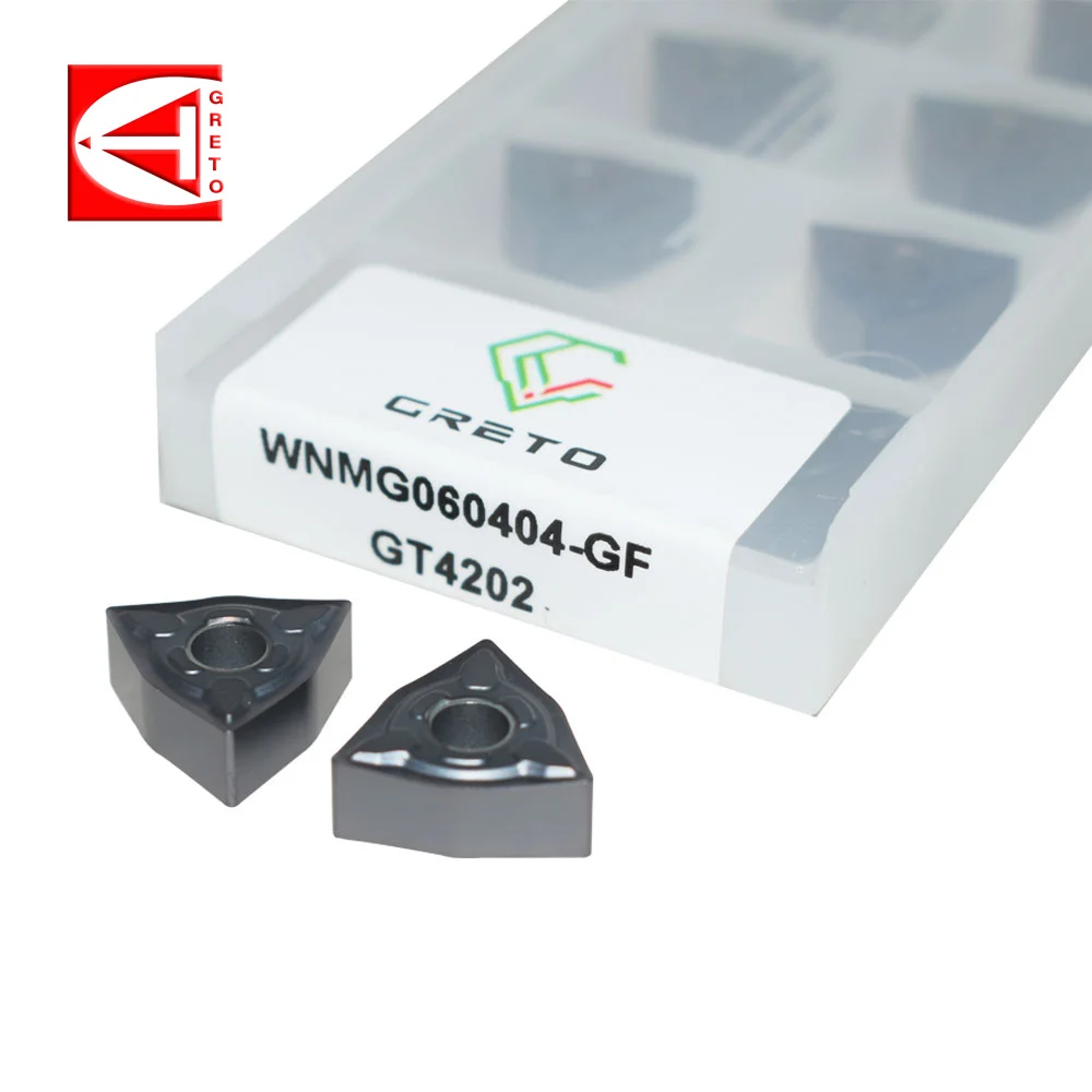 GRETO WNMG060404-GF GT4002 GT4205 Cutters For Metal Cutting Turning Tool Carbide Tip WNMG 060404 WNMG0604 WNMG331