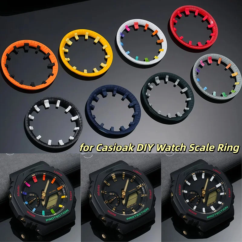 for Casioak DIY Watch Scale Ring Index For GA2100 2110 2IN1 Hour Marker Dial Ring Refit Mod Modification Dial Watch Accessories