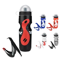 Cycling Water Bottle Water Bottle Bike Cage 650ml Water Bottle with  Holder Cage Bracket for Cycling Mountain Bikes