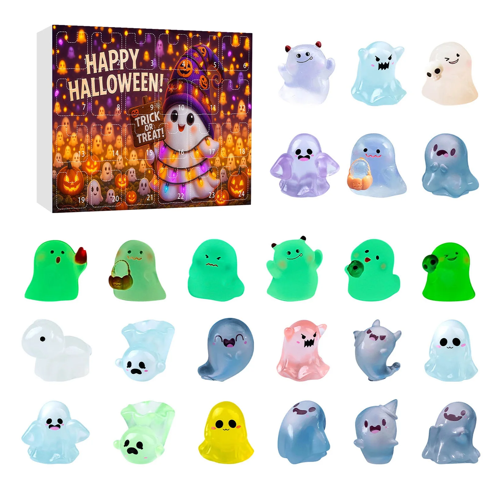 مؤقتات المطبخ اليدوية، حلقة عالية تتوهج في الظلام، تقويم القدوم للهالوين، فروع مضاءة لبطارية سطح المكتب الغامضة مع مؤقت #1