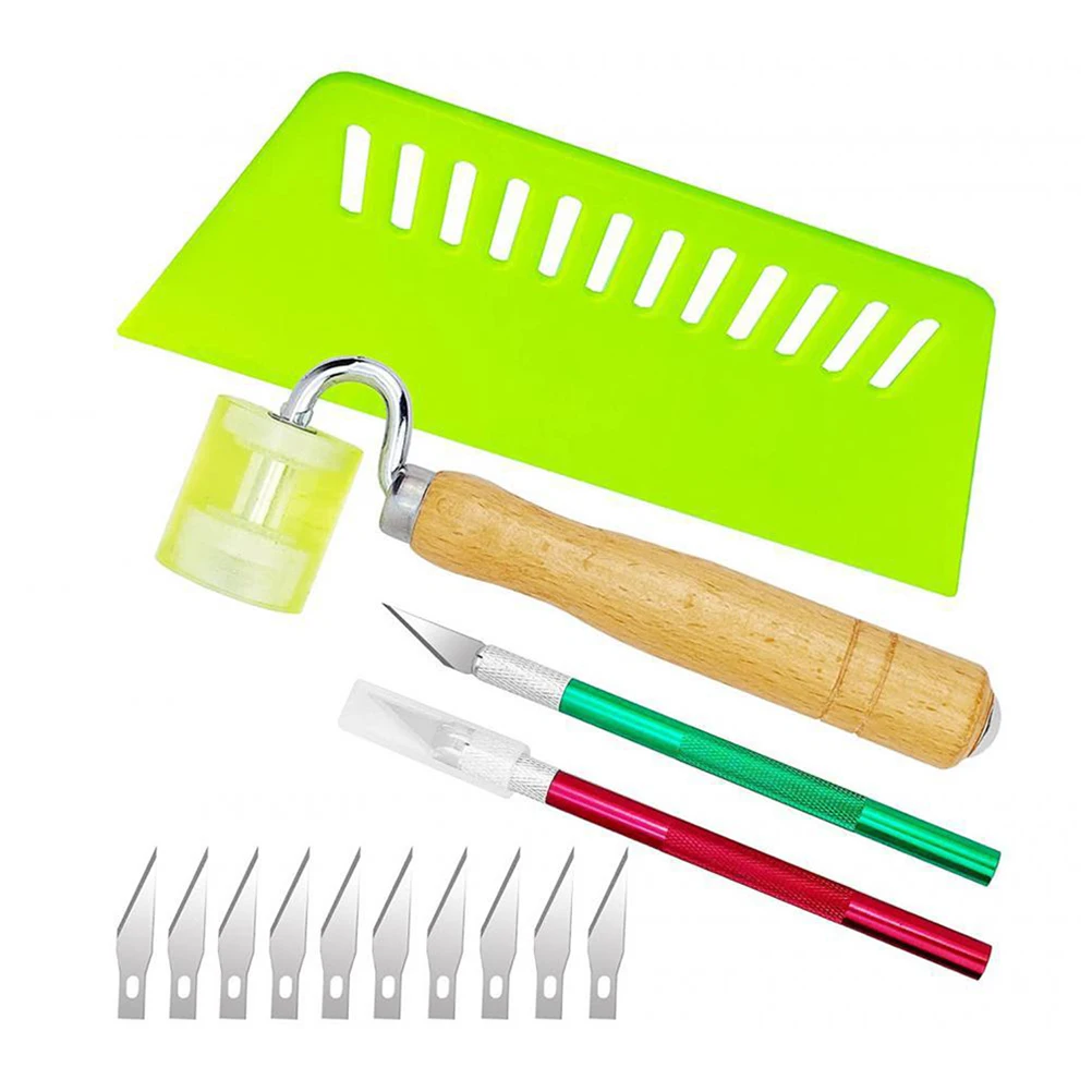 

14 Pcs Wallpaper Installation Tools Lightweight H Sharpen Blades Roller Tool Clear Walker Seam Trapezoidal Wallpaper Smoother