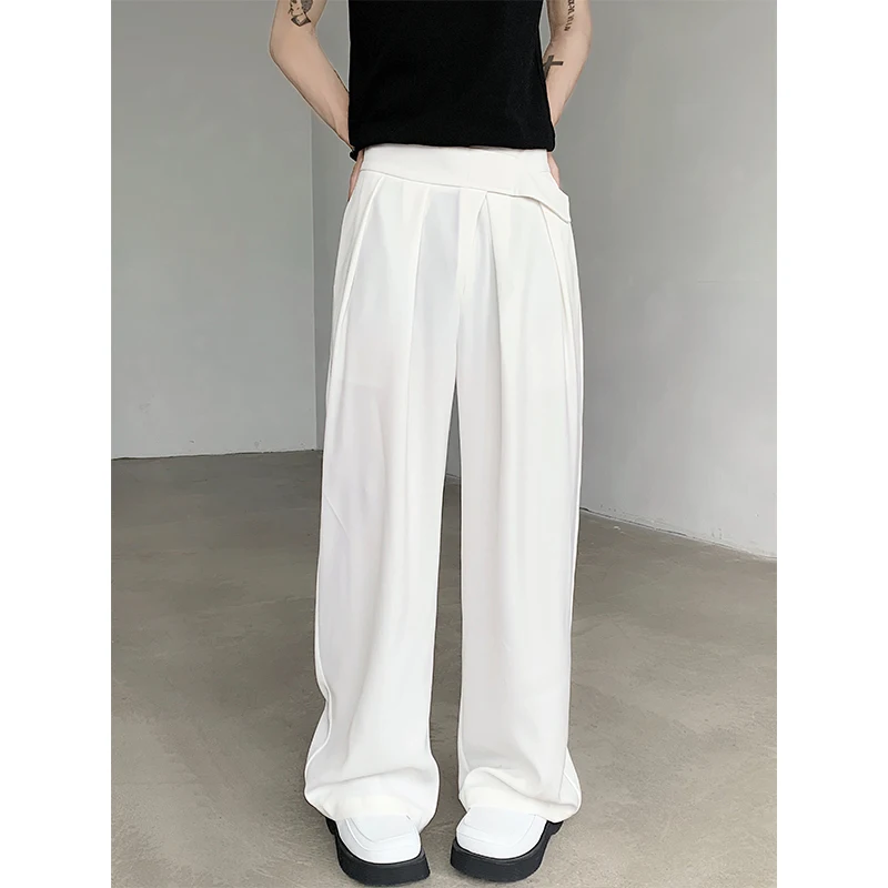 Oversized Suit Pants Men Fashion Society Mens Dress Pants Korean Loose Casual Wide Leg Pants Mens Office Formal Trousers M-2XL