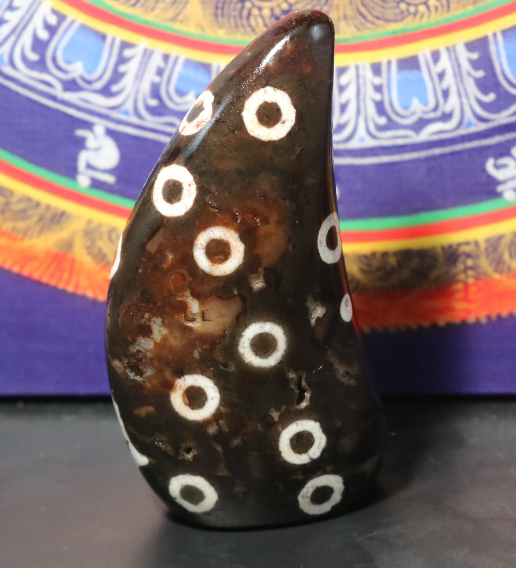 No.210126N14 Energy Tibetan Old Agate Zodiac Snake 17 Eyed dZi Bead Totem Statue For Display Fengshui Best Good Saurces