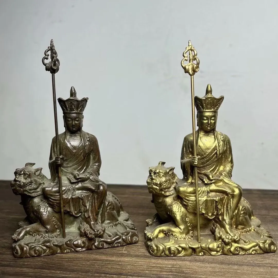 Lianguan Zang Great Kongzang Bodhisattva Ornaments Small Buddha Statue Home Buddhist Hall Worship Town House Alloy