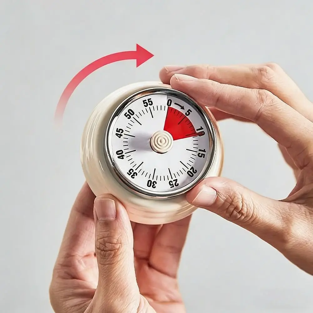 Magnetic Backing Kitchen Countdown Timer Stainless Steel Visual Timer Cooking Timer Clock Metal Mechanical Countdown Timer Game