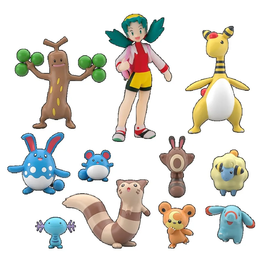 

Подлинная серия Pokemon Proportional Time City, милые Kris Marill Ampharos Wooper, глухая коробка, подарок на день рождения, декор для рабочего стола, модные игрушки