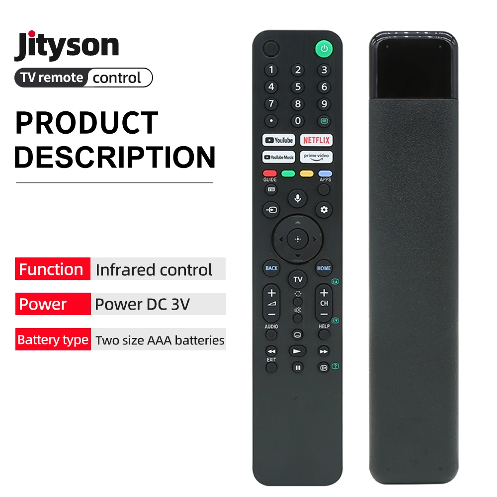 RMF-TX520P Replacement Voice Remote Control for Sony HD 4K Smart TV RMF-TX500U RMF-TX520E/TX520P/TX520B/TX520T