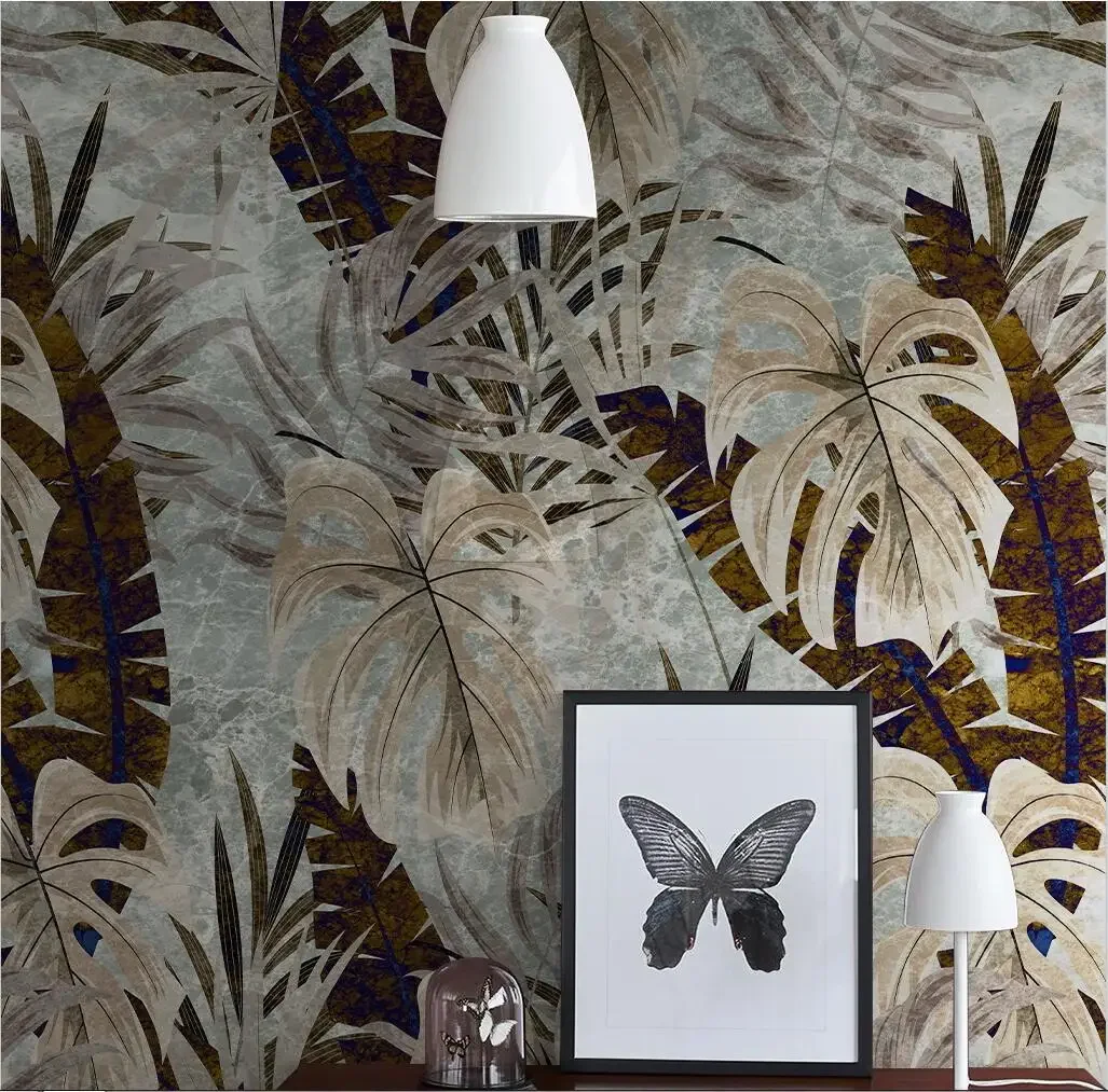 Custom Grey Feather Butterfly 3D Murals Wallpaper Art Photo Wall Paper for Living Room TV Sofa Study Home Decor Stickers