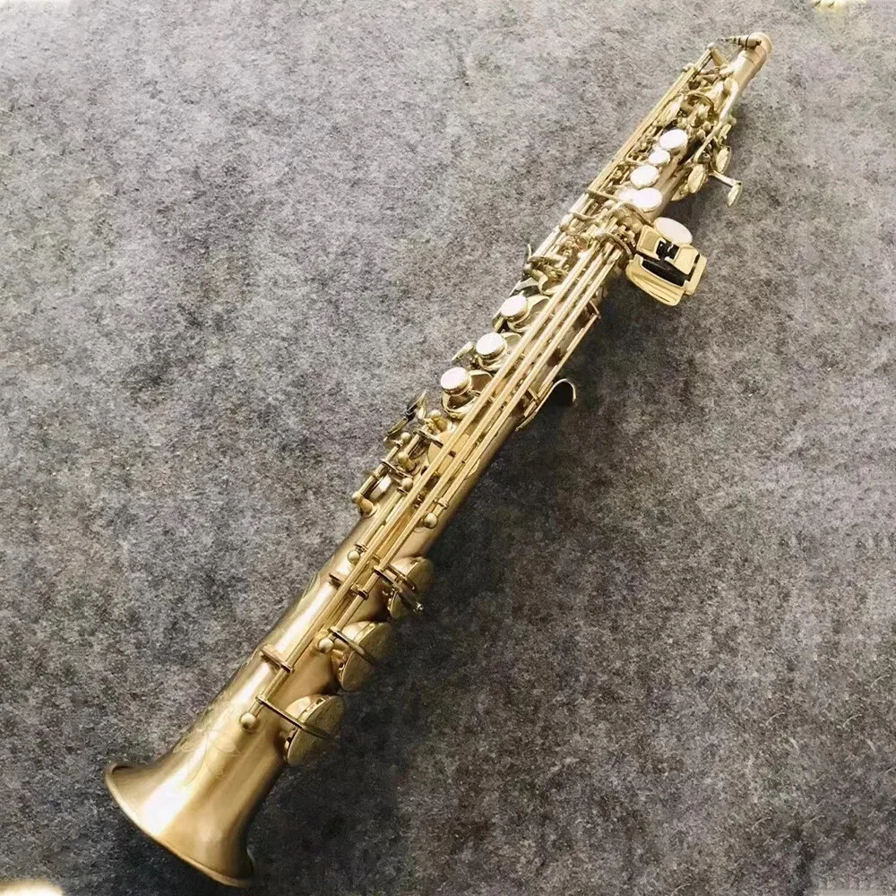 

Классический антикварный бронзовый 200-сопрано, прямой саксофон, инструмент BB с футляром