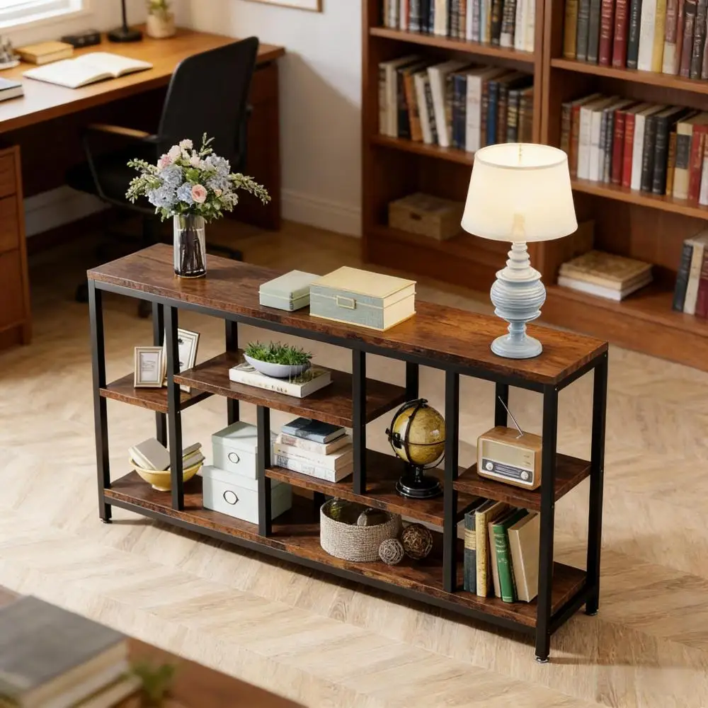 Table d'appoint attrayante, table de canapé rustique, table console