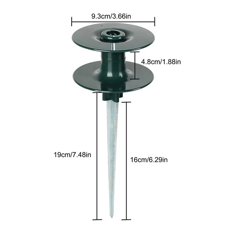AA10RR 4 Pack Garden Hose Guide Spikes, Hose Guide on Zinc Spike Garden Hose Guide with Metal Spike Water Hoses Spike