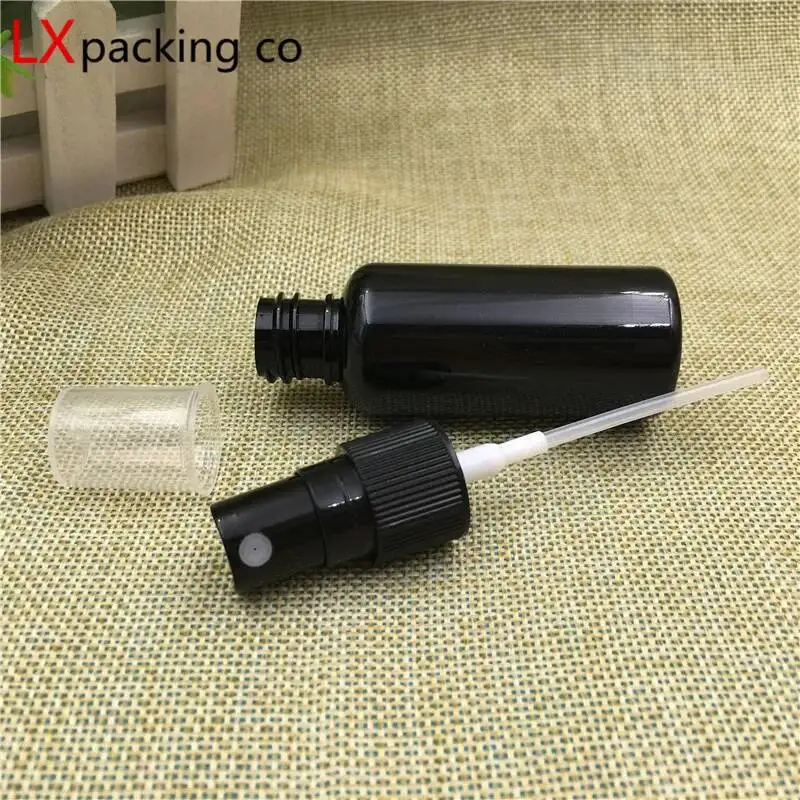 50PCS 30ML 100ML 150ML Black Plastic Spray Bottles Men Sprayer Empty Perfume Masculino Lotion Cosmetic Containers