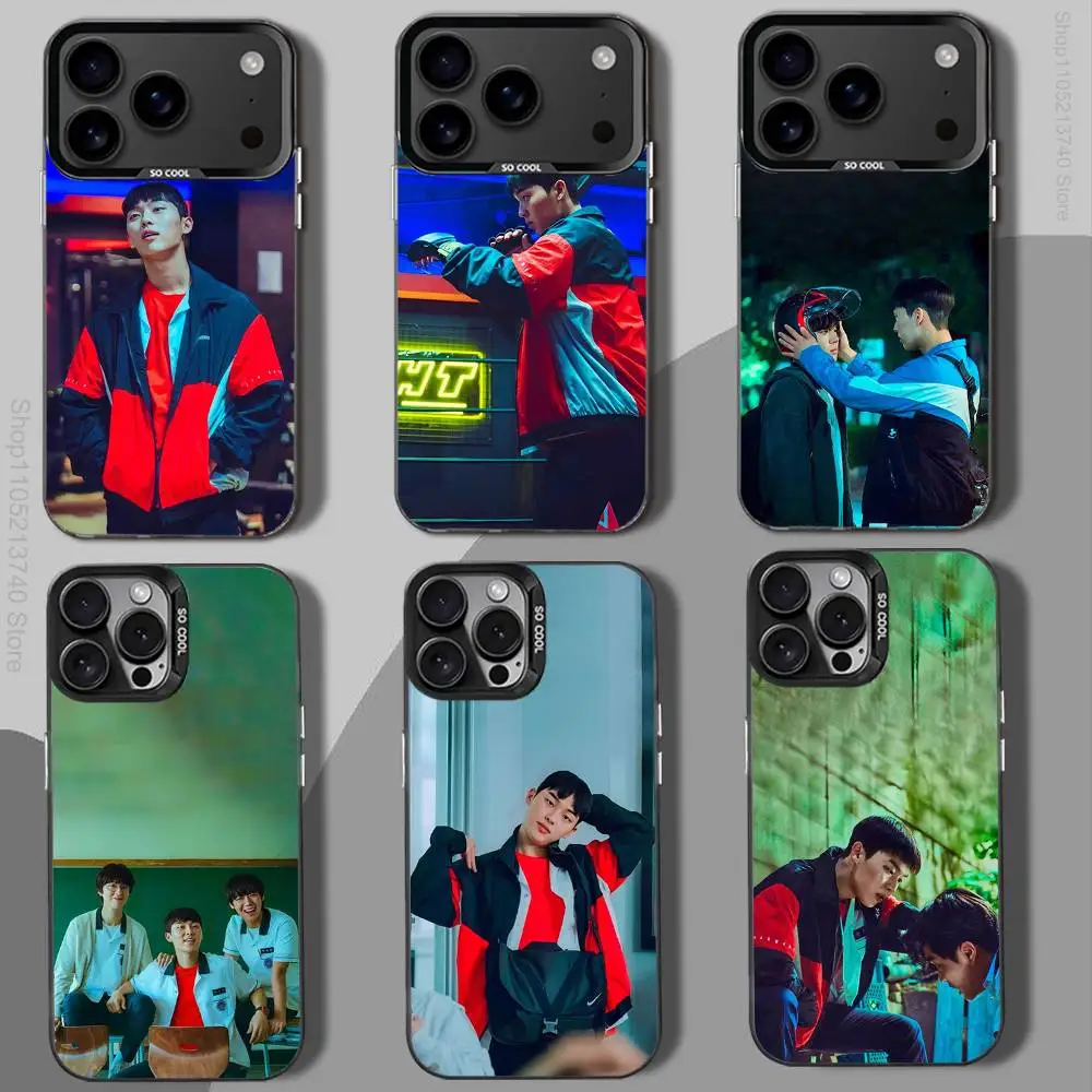 

W-Weak Hero K-Korea Series Phone Case For iPhone 15,17,12,14,13,16,11,Mini,Max,Air,Plus,Pro,E Matte Protect Cover black