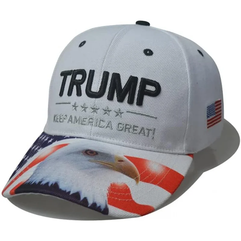 

Trump USA Baseball Cap Polo Style Adjustable Embroidered Dad Hat with American Flag for Men and Women