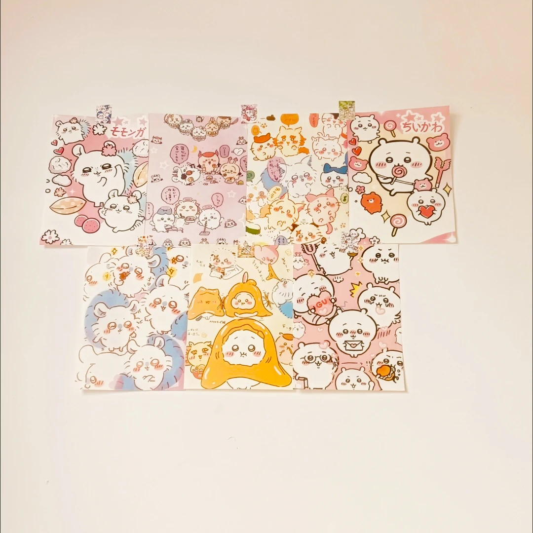 100 قطعة ملصقات تشيكاوا ملصقات جدار الكرتون Hachiware Usagi Momonga ورقة ملصق ملصقات غرفة نوم الاطفال جدار خلفية ديكور