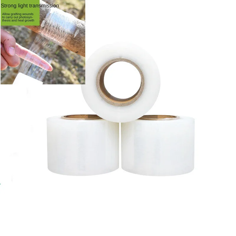 

200M Nursery Grafting Tape Roll Eco-friendly Stretchable Self-adhesive Degradable White Grafting Tree Tools Grafting Film Band