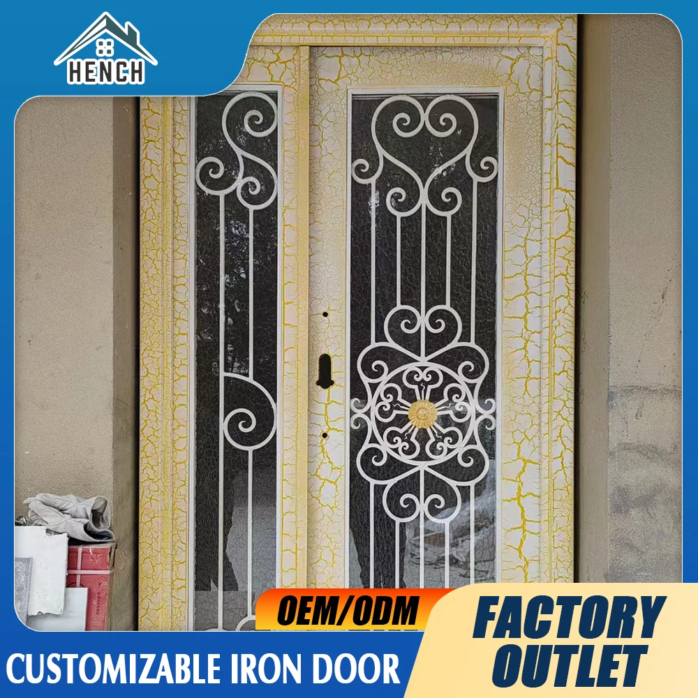 Hot Selling Wrought Iron Entry Doors Stylish and Weather Resistant Iron Doors